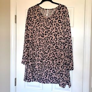 Leopard Print Knit Tunic
